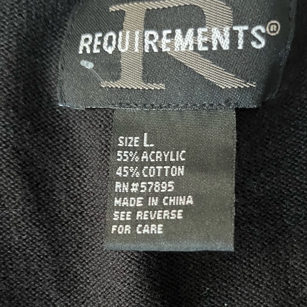 Requirements Black and Tan Cardigan‎ Sweater - Picture 10 of 11